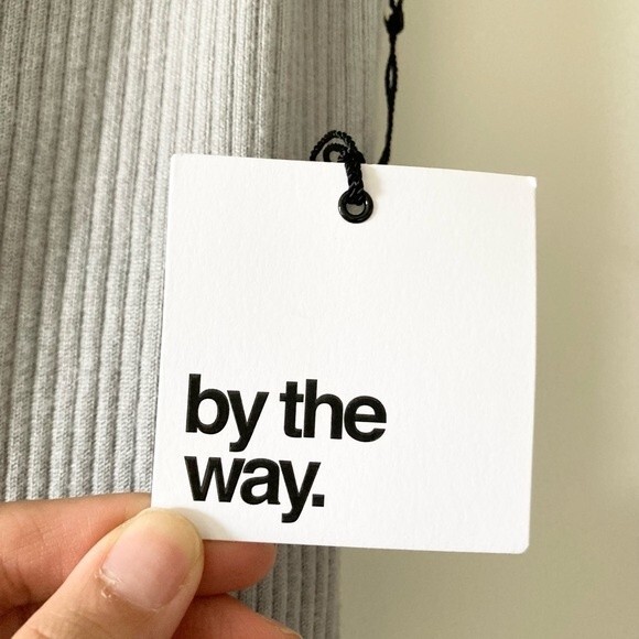 NWT By‎ The Way Tara off shoulder dress silver L - Picture 7 of 8